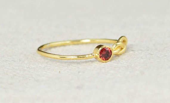 Gold Garnet Infinity Ring Gold Filled Ring Stackable Rings Mother s Ring January Birthstone Ring Gold Infinity Ring Gold Knot Ring Etsy Australia