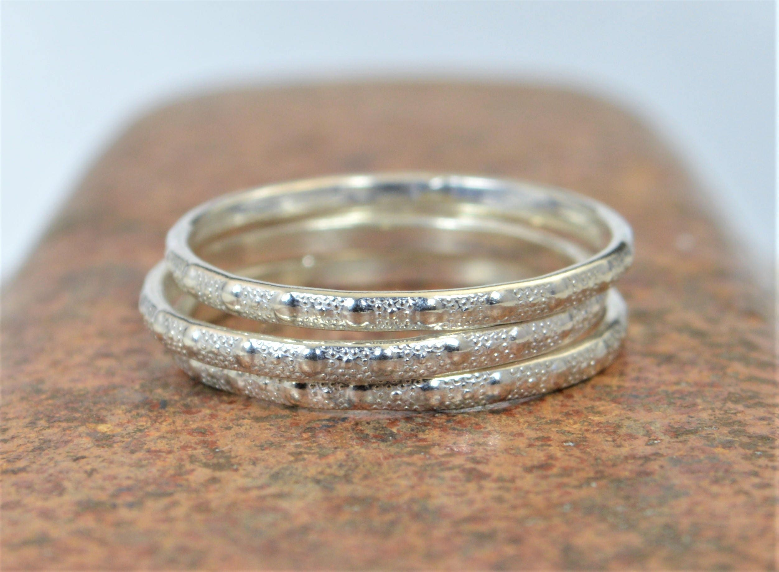 Icicle Silver Stacking Rings – Alison Moore Designs