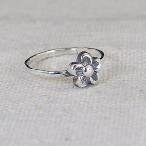 Small Flower Ring Silver Flower Ring Sterling Silver Ring image 1