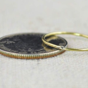 Thin Round Brass Stacking Rings, Gold Brass Ring, Brass Stacking Ring, Brass Jewelry, Brass Ring, Dainty Brass Ring, Brass boho Ring, gold image 4