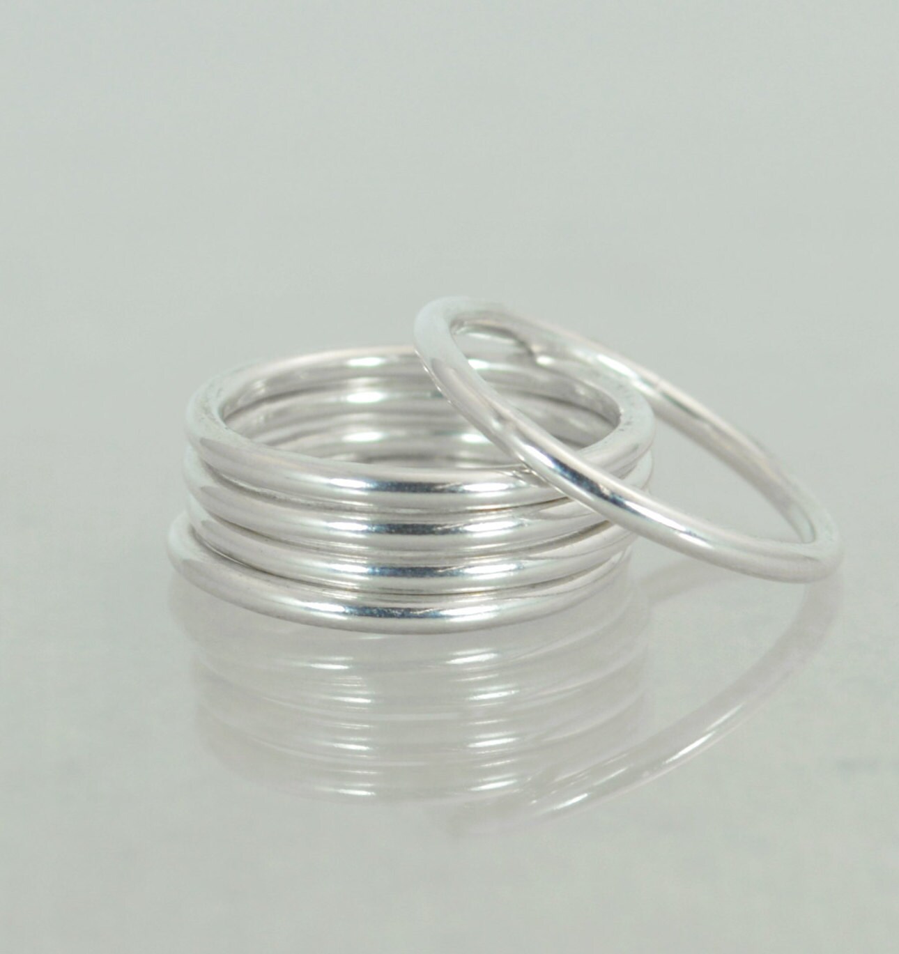 Round Classic Silver Stacking Ring(s), Heirloom Quality, Fine Silver,…