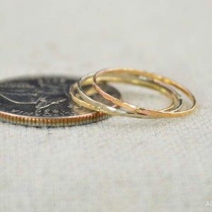 Solid 14k Yellow Gold Super Thin Stacking Ring, Minimal Gold Ring, Yellow Gold Ring, Solid Gold Ring, 14k Gold Ring, Real Gold Ring, Stack image 4