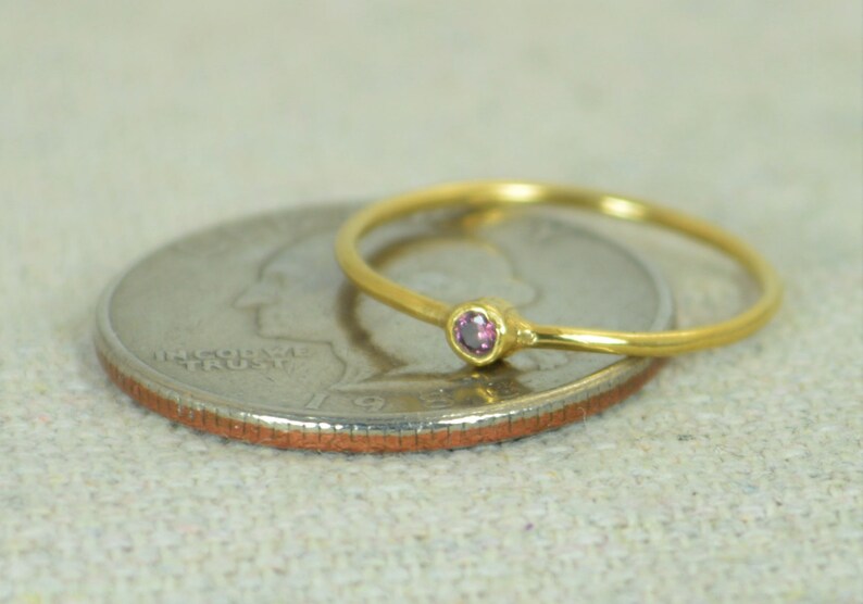 Tiny Alexandrite Ring, Alexandrite Stacking Ring, Gold Filled Alexandrite Ring, Alexandrite Mothers Ring, June Birthstone, Gold Filled Ring image 3