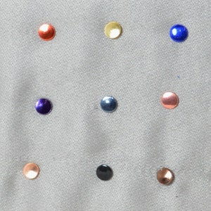 Orecchini a cerchio rosso, orecchini in argento sterling, orecchini a bottone in argento, orecchini in argento semplici, orecchini rossi, orecchini in ceramica nano immagine 2