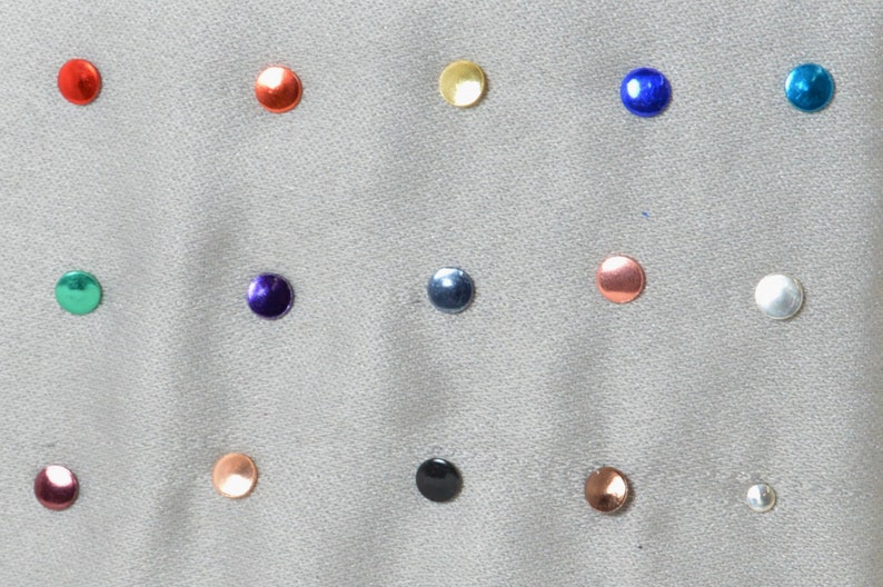 Red Circle Earrings, Sterling Silver Earrings, Silver Stud Earrings, Simple Silver Earrings, Red Earrings, Nano Ceramic Earring image 2