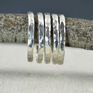 Super Thick Pure Silver Stackable Ring(s), Stack Ring, Stacking Ring ...