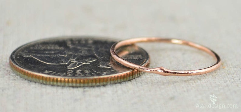 Thin Round Copper Stacking Ring, Pure Copper, Copper Stacking Ring, Copper Jewelry, Dainty Copper Ring, Copper boho Ring, arthritis ring image 4