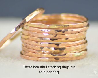 Super Thin 14k Rose Gold Ring(s), 14k Rose Gold Filled, Rose Gold Stacking Rings, Simple Rose Gold Ring, Thin Rose Gold Rings, Dainty Rings