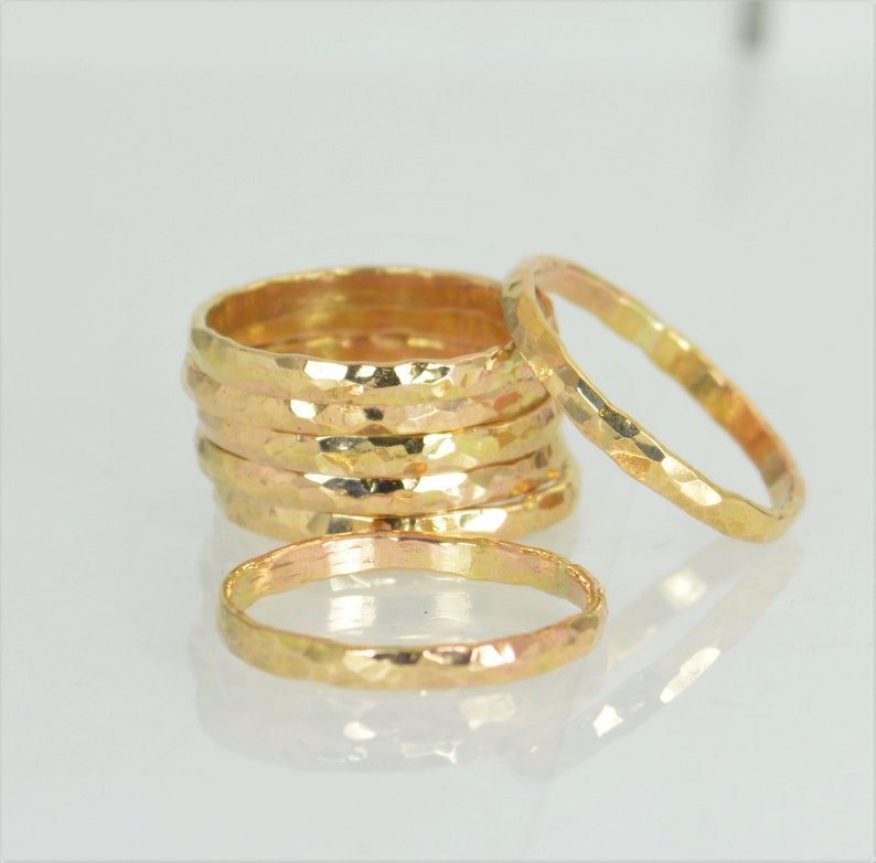 Thick 14k Gold Filled Stackable Rings Gold Rings Stacking - Etsy
