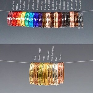 Super Thin Orange Silver Stackable Ring(s), Orange Ring, Stack Rings ...