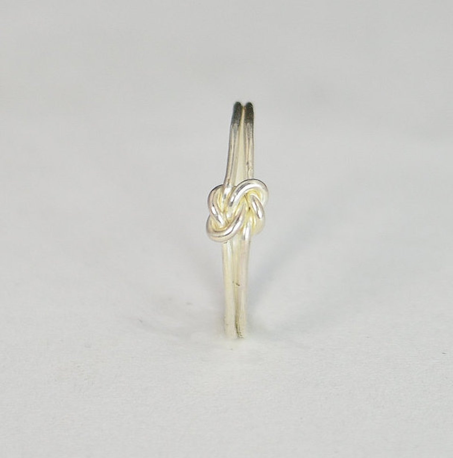 Dainty Silver Double Knot Ring Love Ring Love Knot Ring BFF Etsy