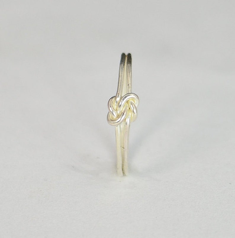 Love Knot Ring BFF Ring Dainty Silver Double Knot Ring Bridal Ring Love Ring Mother Daughter Ring Promise Ring