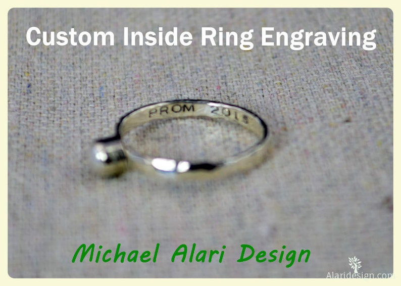 Custom Inside Ring Engraving Add a Personalized Message, Date, or saying to an Alari Design Ring image 2