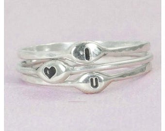 Initial Ring, Initial Rings, Silver Initial Ring, Custom Initial Rings, Dainty Initial Ring, Gift for Her, BOHO Initial Ring, Unique Rings
