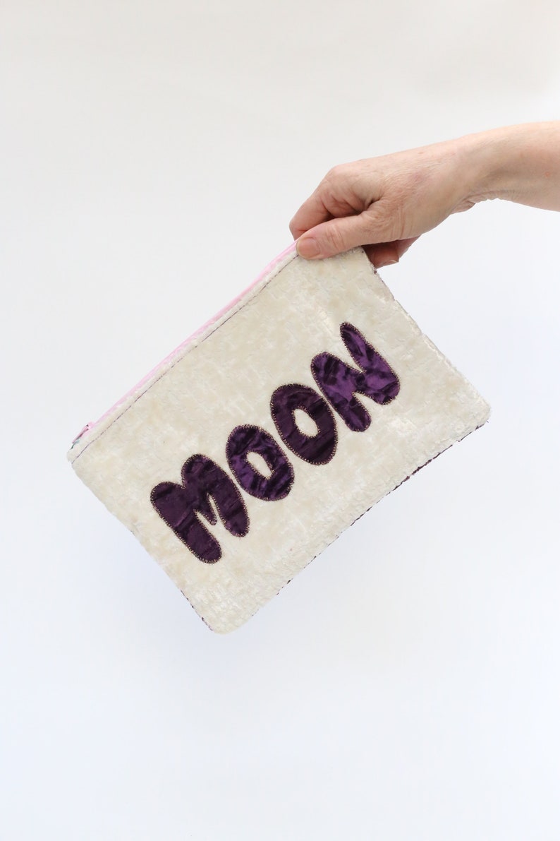 Large Purse with Word and Symbol /'Moon/' and Triple Goddess Symbol