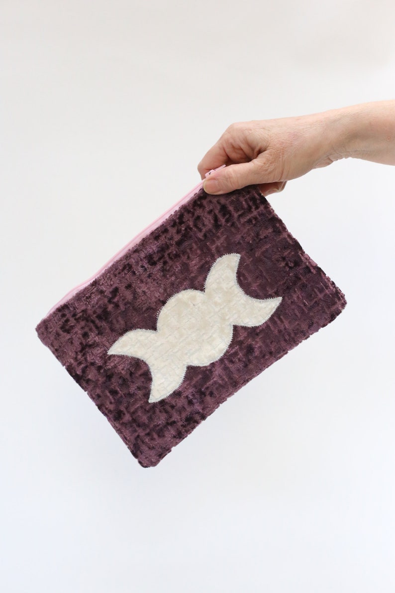 Large Purse with Word and Symbol /'Moon/' and Triple Goddess Symbol