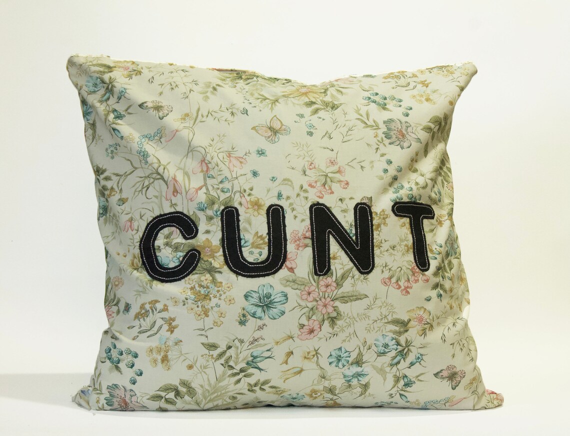 Unique Cushion Cover with Rude Word Cunt Cushion Cover Etsy