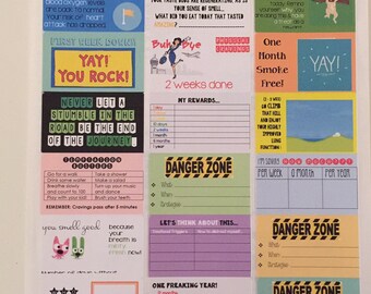 Quit Smoking Aid Planner Stickers (Life Planner)