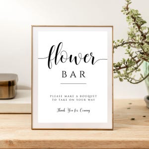 Letrero de barra de flores, Letrero de flores para boda, Letrero de barra de flores para despedida de soltera, Letrero de barra de ramos, Juego de despedida de soltera, Baby shower floral, Editable, 23