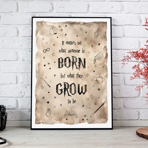 Póster de mago, arte de pared de mago, citas inspiradoras, descarga digital ilustrativa dibujada a mano, habitación de niños, magia, hechicería, mago, decoración