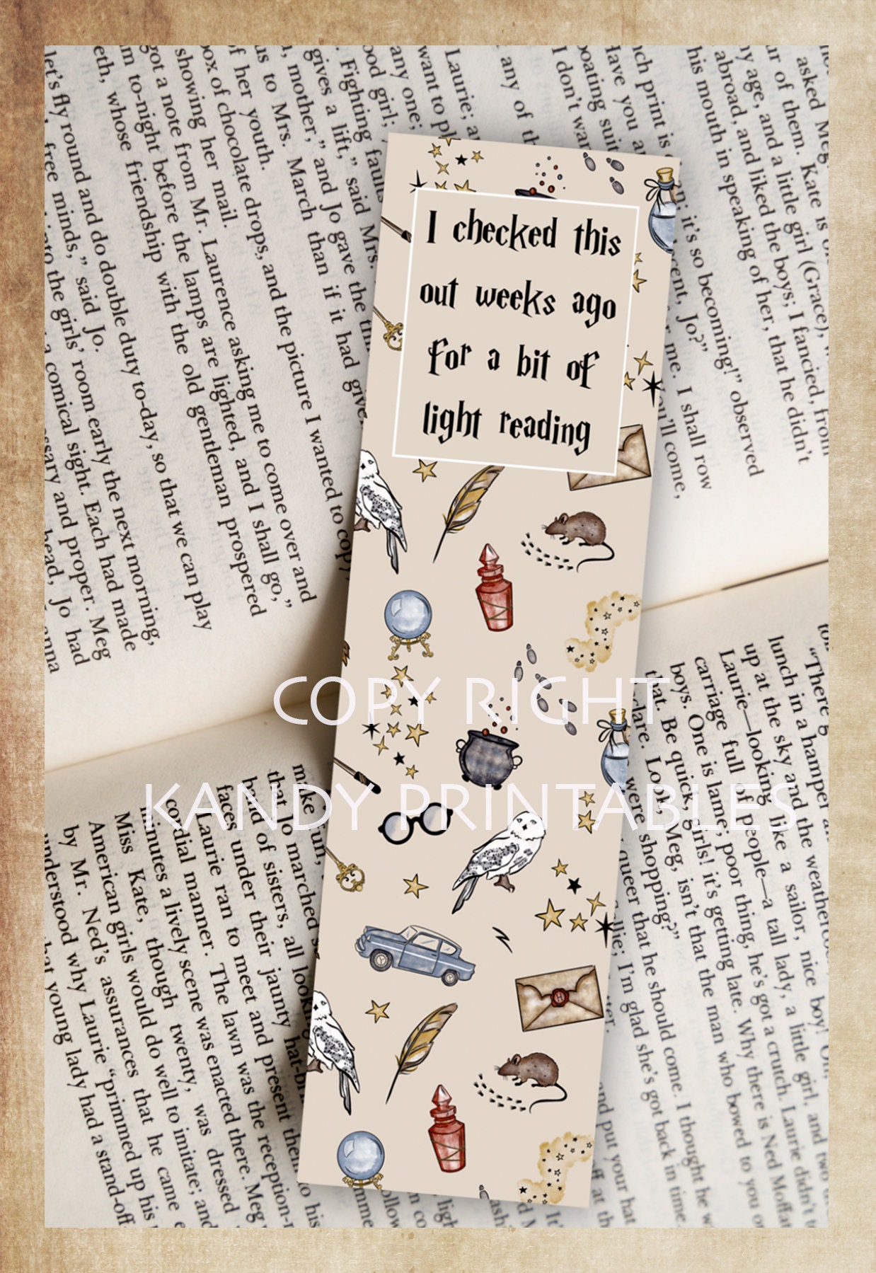 Wizard Bookmarks Set: 15 Designs, Magic Theme (digital Download) Witch ...