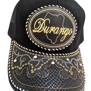 Snakeskin Design Durango Hat: Adjustable Charro Style