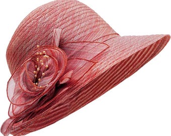 Organza Derby Hats for Women – Floral Fascinator, Tea Party Outfit
