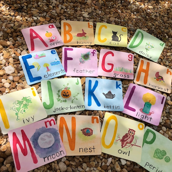 Alphabet Deck/ Magical Child Alphabet Storytelling Deck, Printable Alphabet Cards, Waldorf Inspired/ Alphabet Flashcards