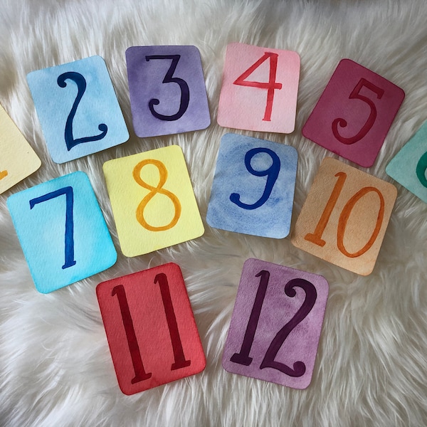 Waldorf Number Cards/ Waldorf Homeschool/ Number Flashcards/ Back to School/ Homeschool Printables