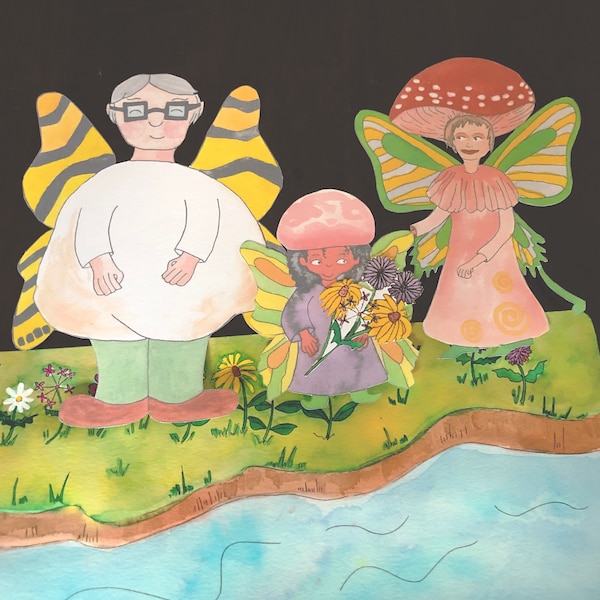 Mushroom Fairies' Harvest Feast Storybook & Puppet Set, Autumn Story, Seasonal Story, Waldorf-Inspired