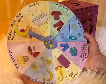 Bedtime Rhythm Wheel, Waldorf Home, Early Childhood, Back to School, Bedtime Routines