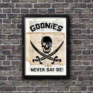 The Goonies One Eyed Willy Map Art Print DIGITAL DOWNLOAD