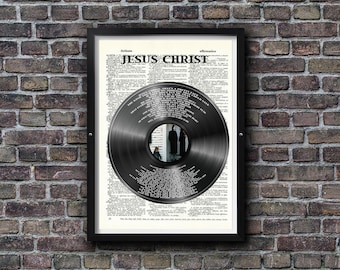 Brandneue Platte mit Songtexten Limousin Kunstdruck