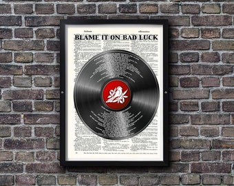 Bayside Classic Record Lyrics Blame It On Bad Luck Kunstdruck