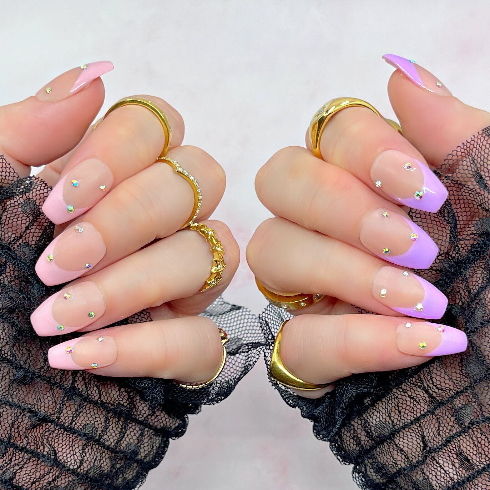 Material Girl Made to Order Pink Lilac Crystal Diamond - Etsy