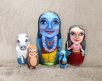 Radha Krishna XXL  vrindavan nesting dolls