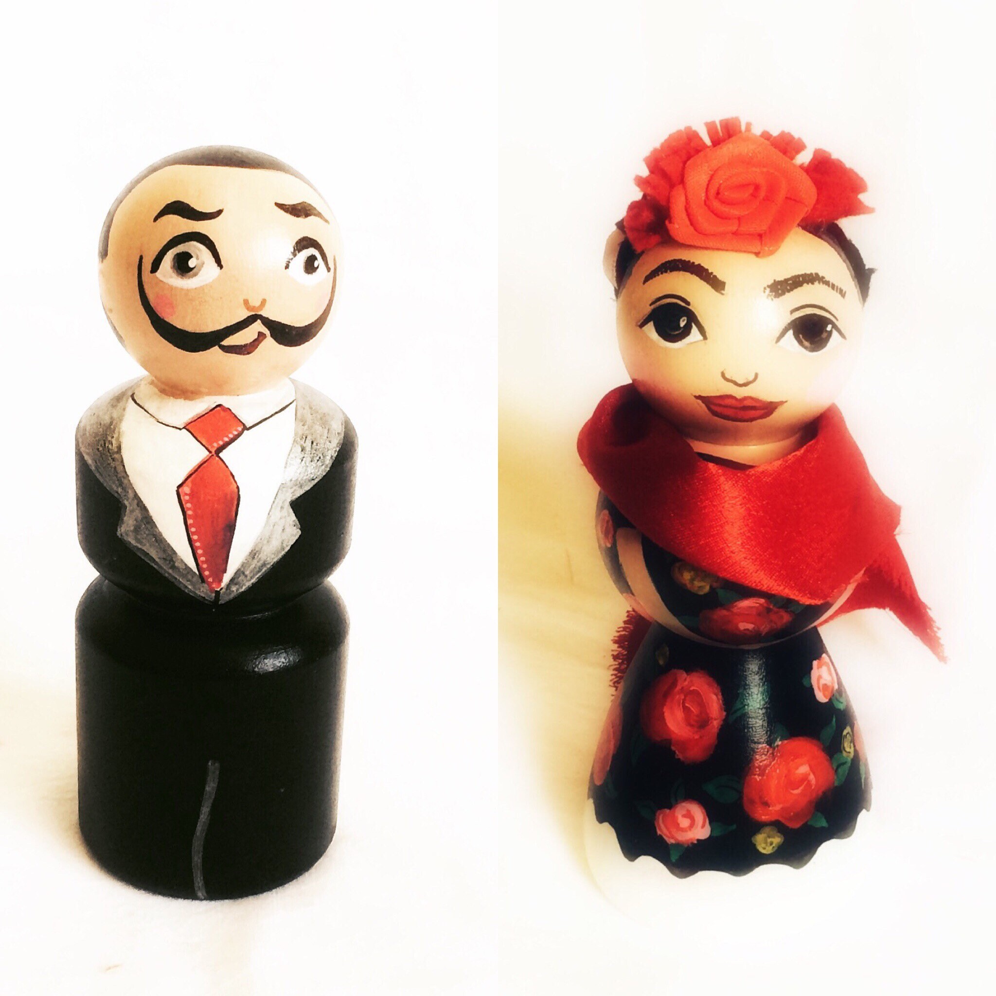 frida kahlo wooden doll