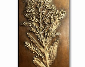 Seaweed 6" x 12" decorative wall panel. Beach and ocean.