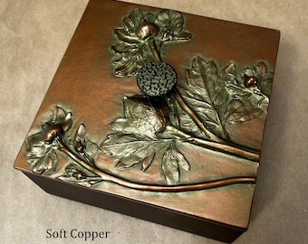 Poppy small 6&quot; x 6&quot; Decorative box with lid.