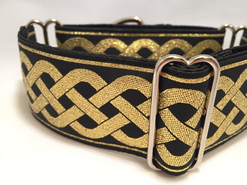 2 Inch Martingale Collar Gold Celtic Knot Jacquard Ribbon Etsy UK