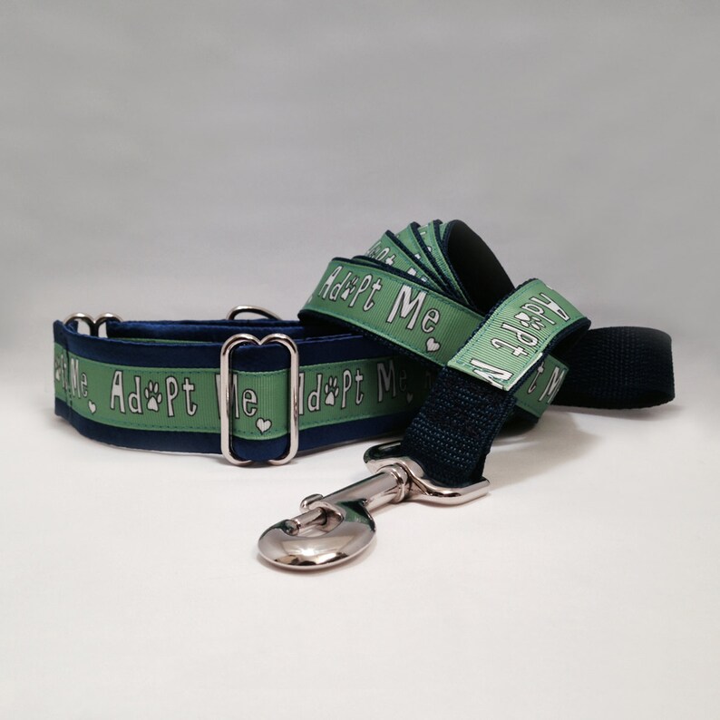 A Set of 1.5 Inch Martingale Collar and 1 Inch 5 Ft Dog Leash Etsy