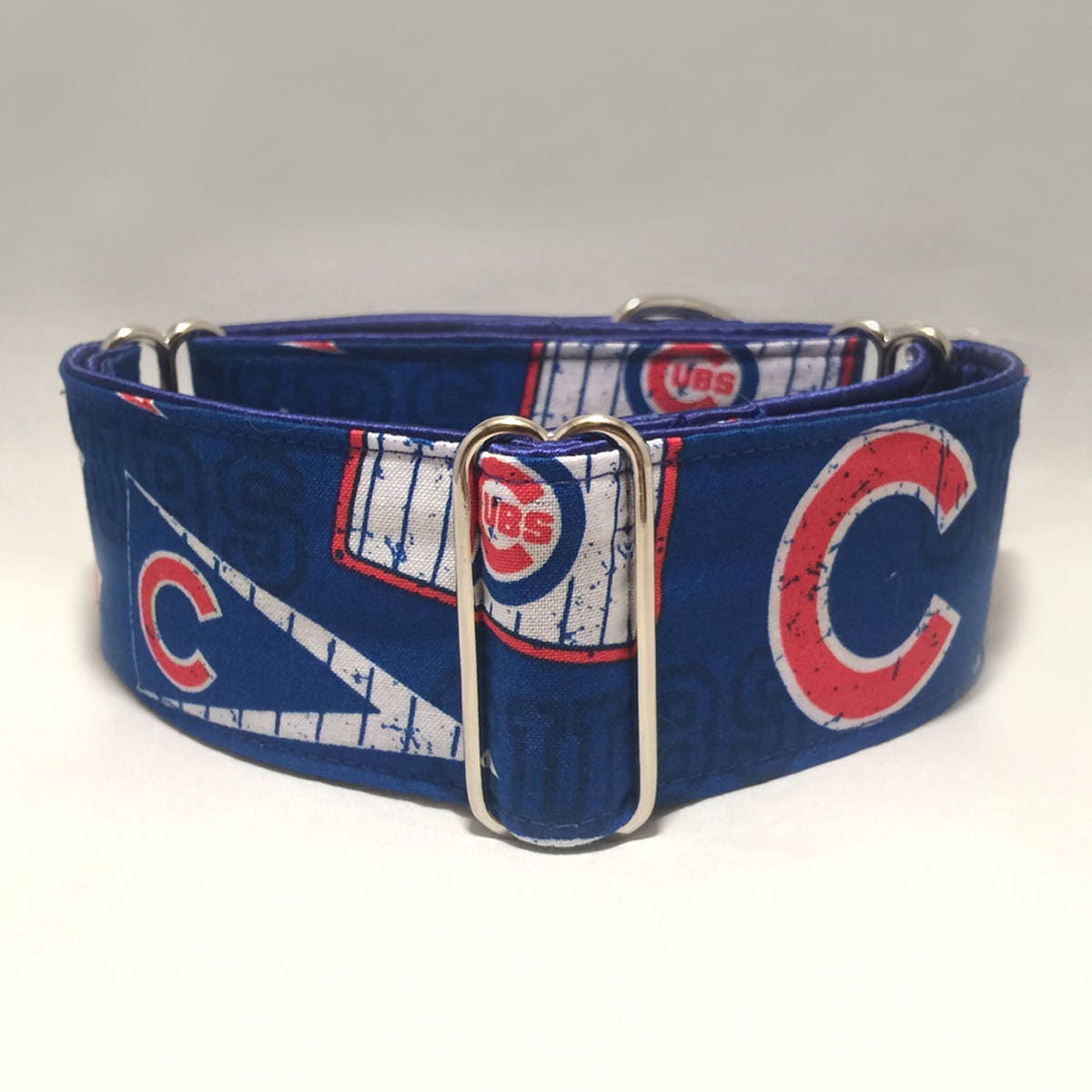 2 Inch Martingale Collar MLB Chicago Cubs C Cubs Flags Fabric 