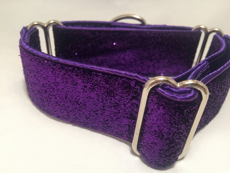 1.5 Inch Martingale Collar Metallic Purple Glitter Ribbon Etsy
