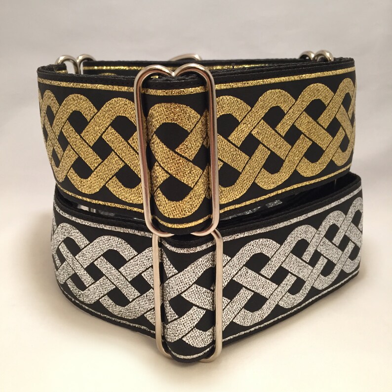 2 Inch Martingale Collar Gold Celtic Knot Jacquard Ribbon Etsy UK