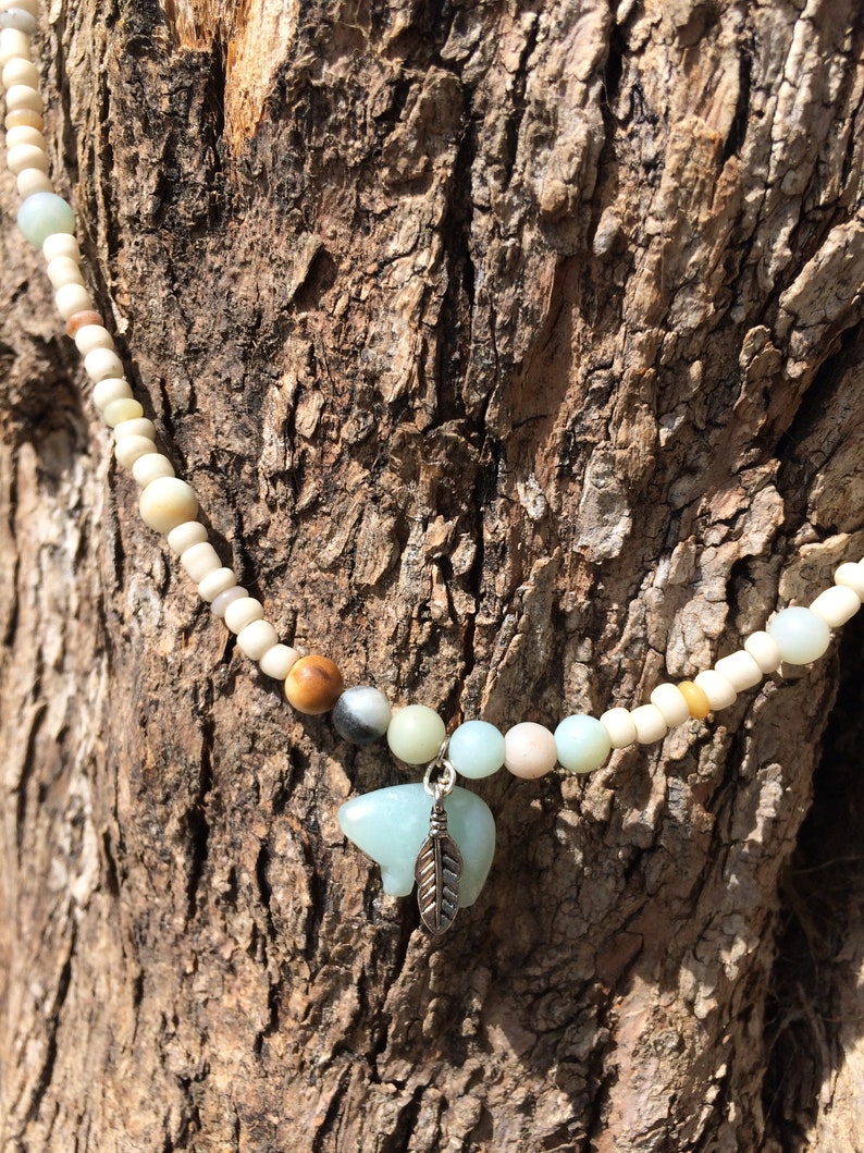 Amazonite Bear Choker