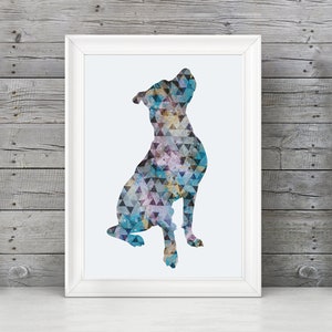 Pit Bull Art / Pit Bull Print / Pit Bull Watercolor / Pit Bull Silhouette / Pit Bull / Pitbull / Pit Bull Gifts / Pitbull Print / Staffie