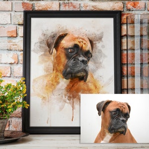 Custom Watercolor Pet Portrait, Personalized Pet Memorial Art, Dog Lover Gift, Pet Loss Gift