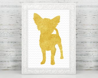 Chihuahua Art / Chihuahua Print / Chihuahua Wall Art / Chihuahua Gifts / Chihuahua Mom / Chihuahua Decor / Chihuahua Silhouette / Chi Mom