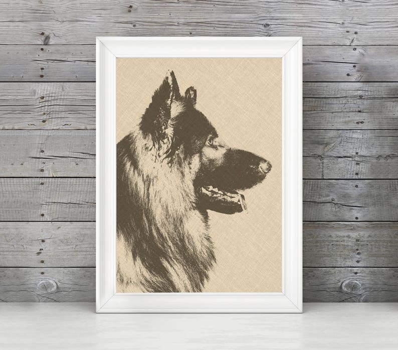 German Shepherd Print Wall Art Gifts Decor Gsd