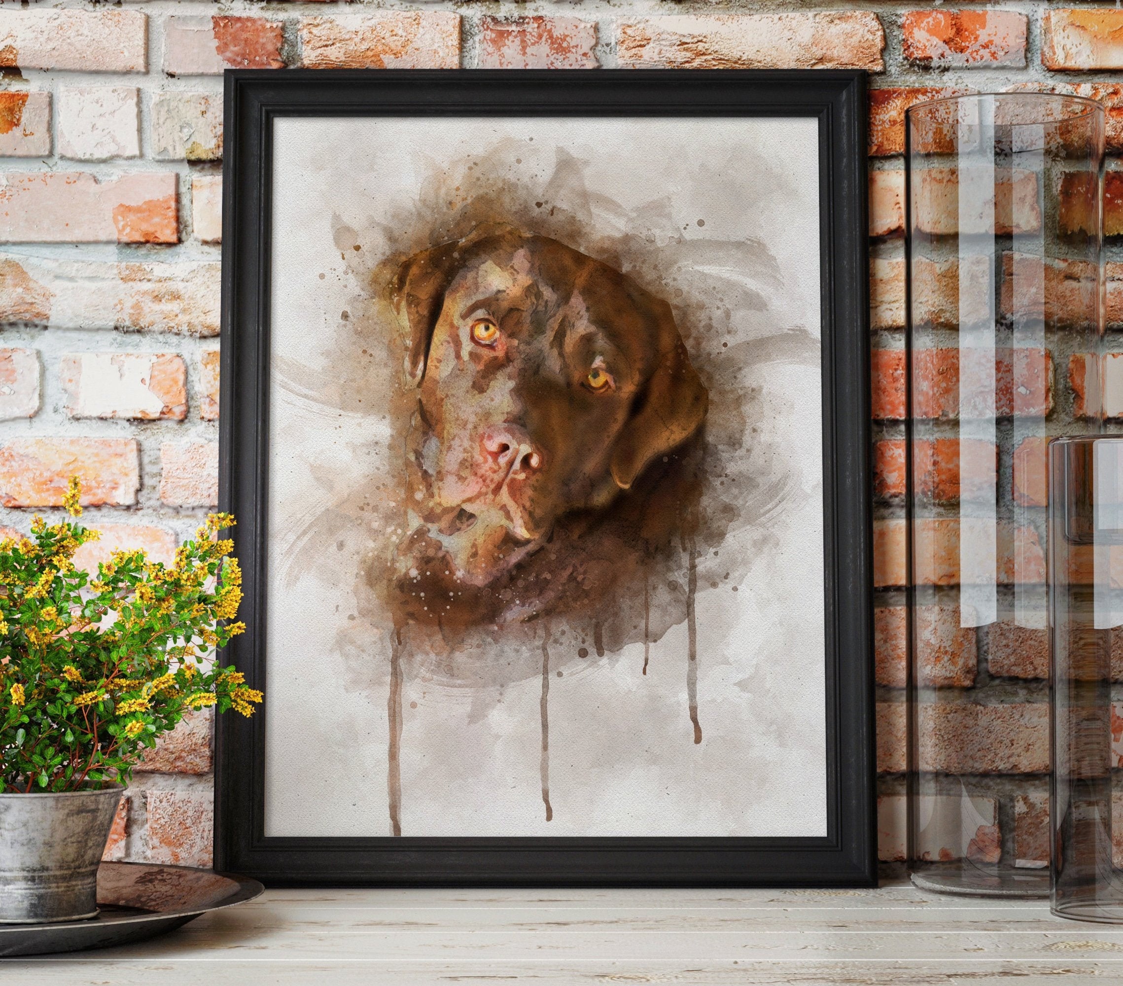 Chocolate Lab Art